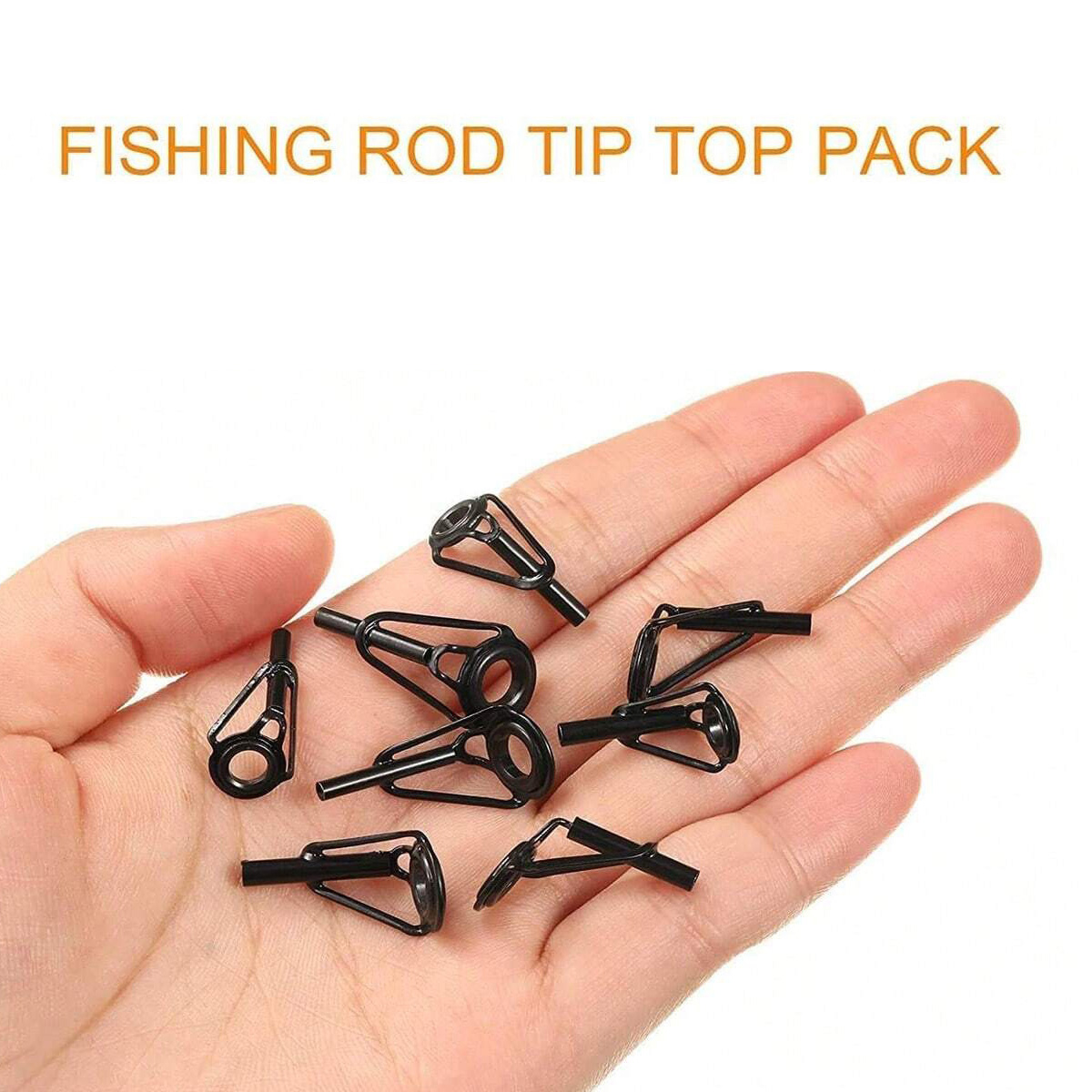 Fishing Rod Tip Replacement - Roestvrijstalen hengeltopgeleider porseleinen ring 8 stuks